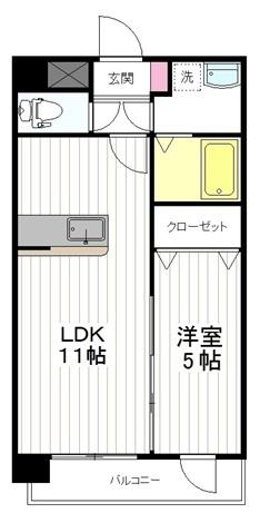 ティンガーラII(1LDK/3階)の間取り写真