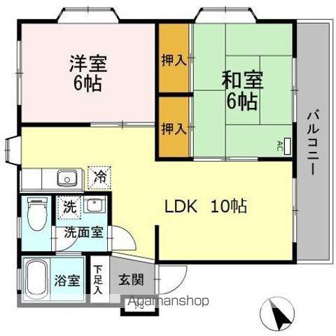 パレドゥ大淀(2LDK/2階)の間取り写真