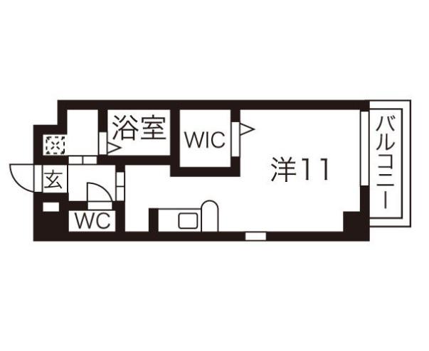 カルティエ アラタマ(ワンルーム/8階)の間取り写真