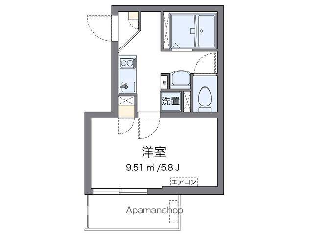 クレイノKOMOHANA(1K/1階)の間取り写真