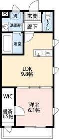 GANADOR(1LDK/1階)の間取り写真