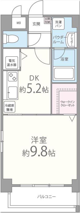 グランコート ヒグチ(1DK/1階)の間取り写真