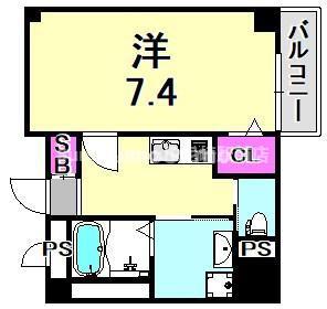 リエス尼崎東(1K/9階)の間取り写真