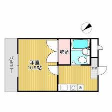 第2プリベール(1K/2階)の間取り写真