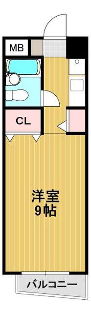 アールズ下原(ワンルーム/1階)の間取り写真