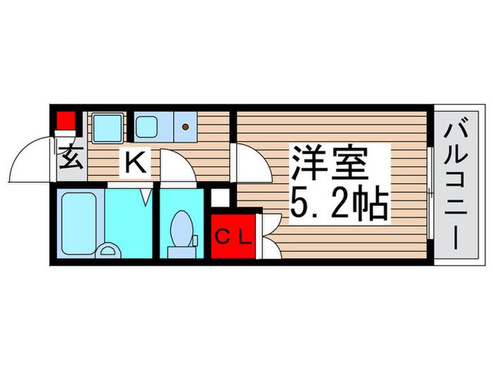 アイプロシティ梅島駅前(1K/3階)の間取り写真