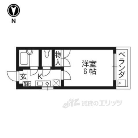 ペンタグラム壱番館(1K/2階)の間取り写真