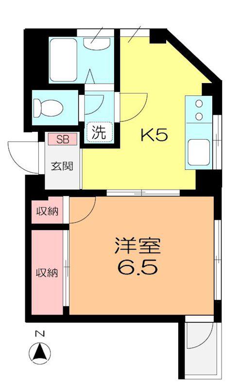 信澤マンション(1K/2階)の間取り写真