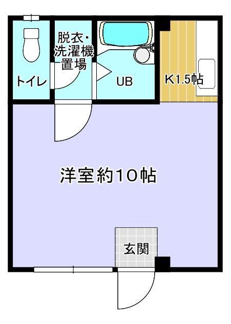 池上ハイツ(ワンルーム/1階)の間取り写真