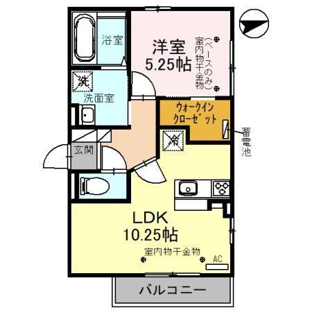 クレストガーデン(1LDK/3階)の間取り写真