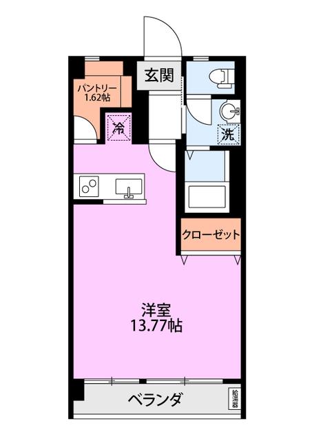 旭ハウス(ワンルーム/6階)の間取り写真