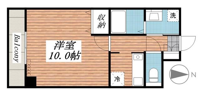 MRR宇都宮(1K/7階)の間取り写真
