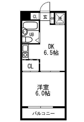 パーソネージュ武蔵関(1DK/3階)の間取り写真
