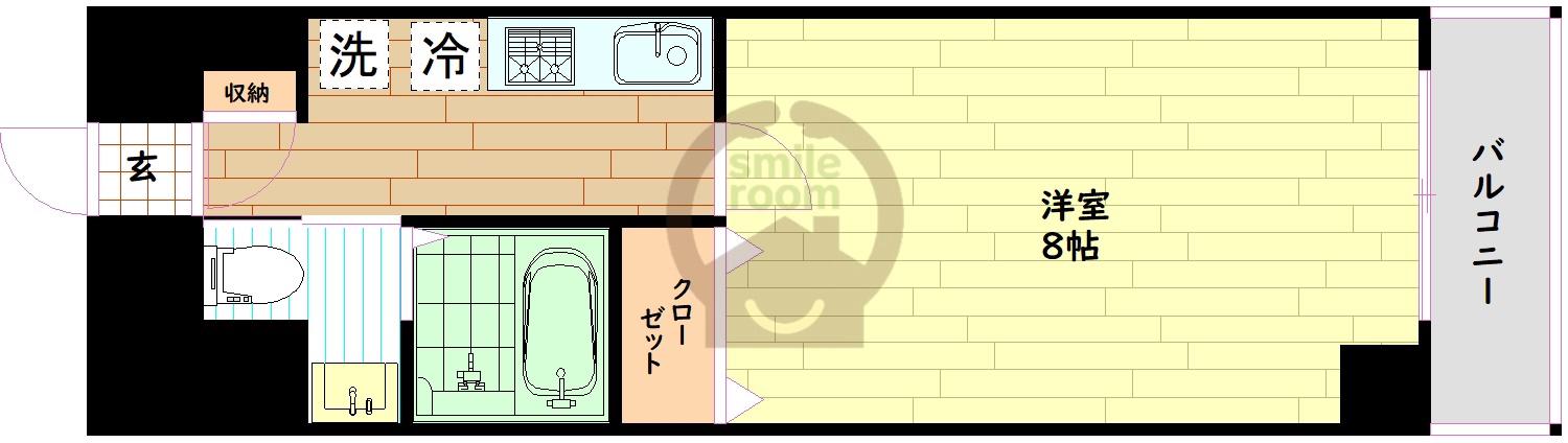 PARK LANE MINAMI(1K/9階)の間取り写真