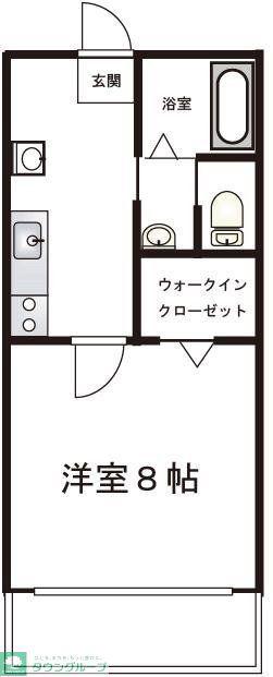 サンシャインビレッジ(1K/1階)の間取り写真