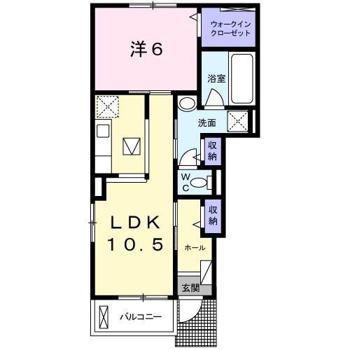 サンリット・レジデンスⅠ(1LDK/1階)の間取り写真