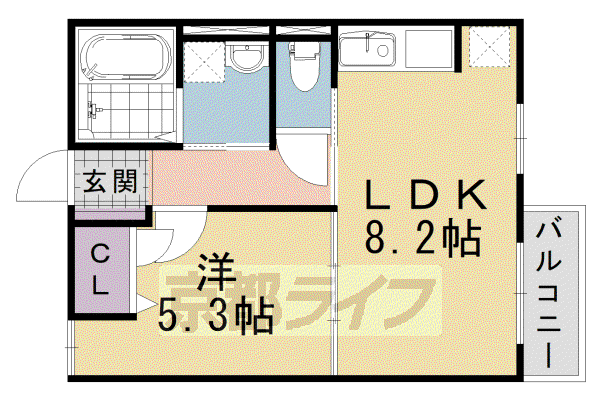 メゾン・ド・エタニティ(1LDK/1階)の間取り写真