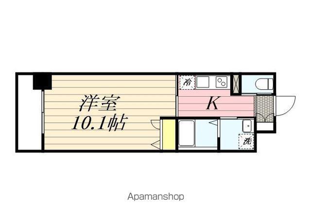 キルンズガーデン高取(1K/4階)の間取り写真