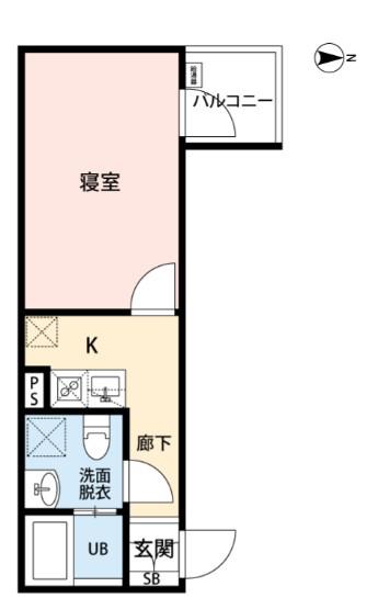 FELICE TERRACE(1K/3階)の間取り写真