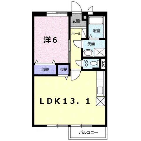 サンエステート(1LDK/2階)の間取り写真