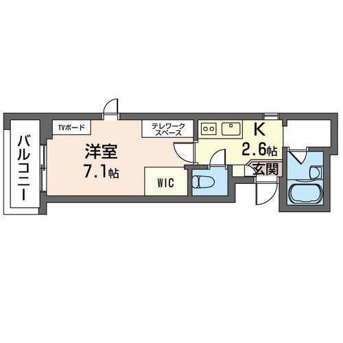 ティムハウス(1K/2階)の間取り写真