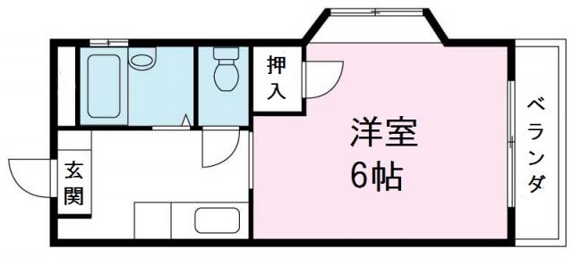 第13正田ビル(1K/2階)の間取り写真