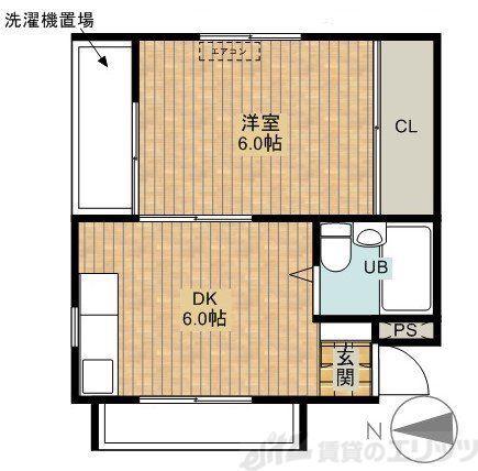 TWENTY20(1DK/3階)の間取り写真