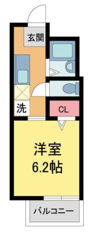 アライブ大箇(1K/1階)の間取り写真