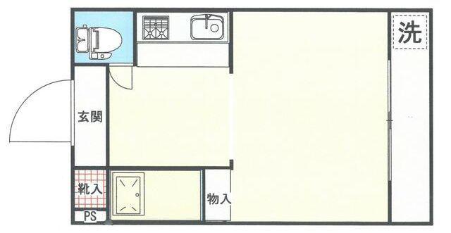 煉瓦館25(ワンルーム/2階)の間取り写真