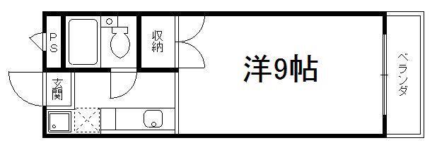 DSファースト(1K/3階)の間取り写真