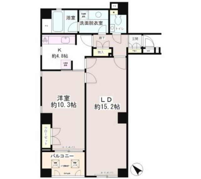 フェアステージ広尾(1LDK/2階)の間取り写真