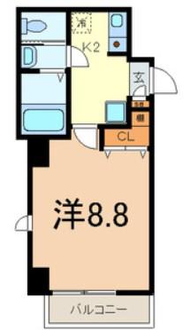 ESPOIR(1K/3階)の間取り写真
