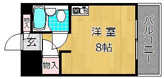 モンシャンブル(ワンルーム/4階)の間取り写真