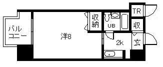 メゾンドノール(1K/9階)の間取り写真