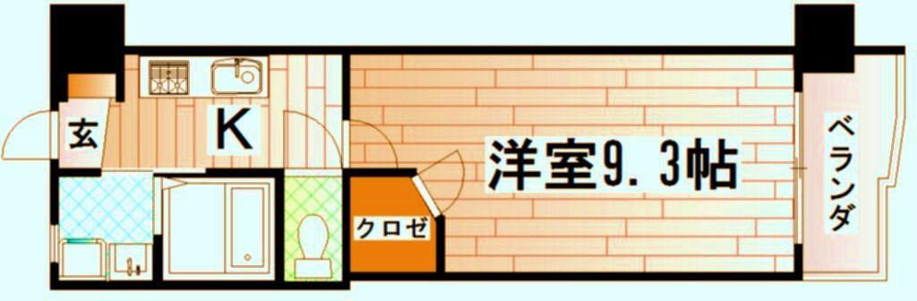ギャラン井堀(1K/2階)の間取り写真