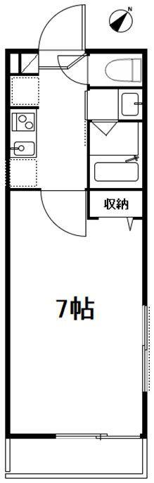 レガーロ幕張本郷(1K/2階)の間取り写真