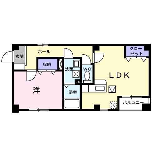 ベルコリーヌ(1LDK/2階)の間取り写真