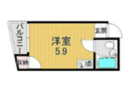コンフォート今津(ワンルーム/3階)の間取り写真