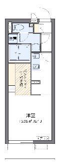 エレガンス(ワンルーム/1階)の間取り写真
