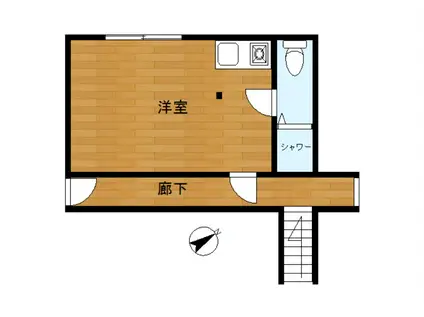 クラート千駄木(ワンルーム/2階)の間取り写真
