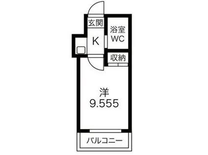 アビタシオン庄内通(1K/1階)の間取り写真
