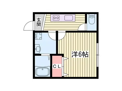 リープラス姫路天満(1K/2階)の間取り写真