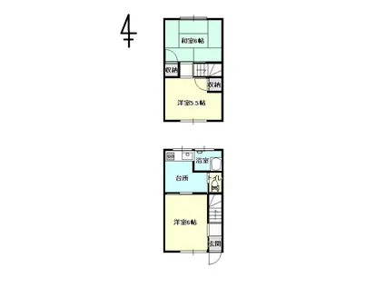 コーポ高田(3K/1階)の間取り写真