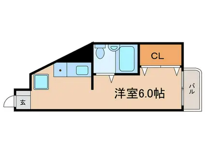 マンドヒル千里(ワンルーム/4階)の間取り写真