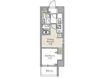 グランカーサ日暮里(1DK/5階)の間取り写真