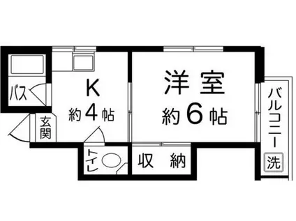 サンハイム池袋(1K/2階)の間取り写真