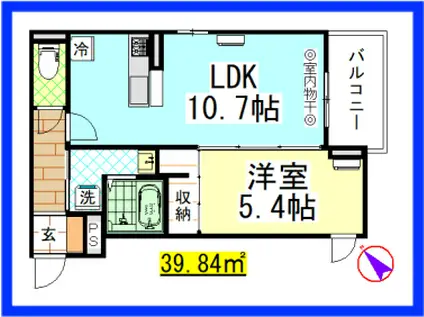 DL GRAND湘南B棟 (1LDK/3階)の間取り写真