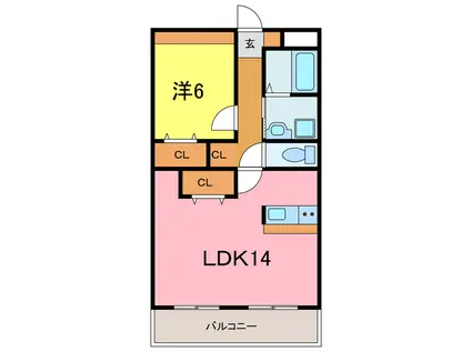 RIKIMATU(1LDK/3階)の間取り写真