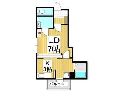 あすみ桜(1K/1階)の間取り写真