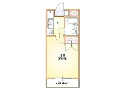 エクセルホームズ飯田(1K/5階)の間取り写真